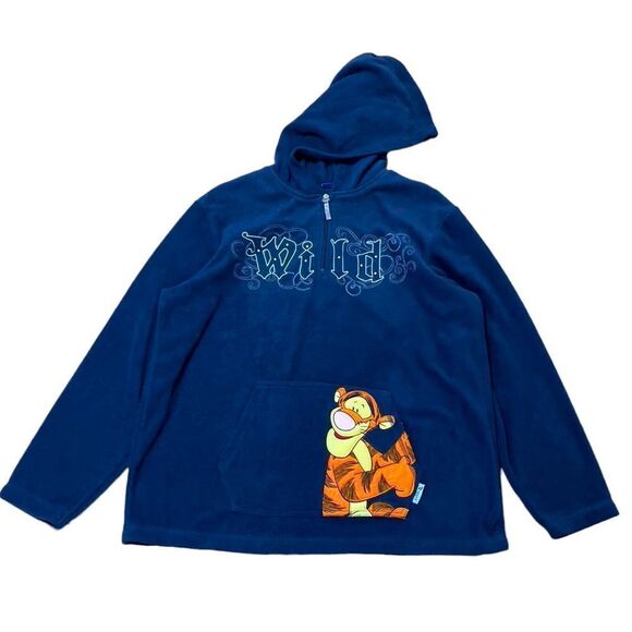 Disney Tigger Vintage 90’s Wild Fleece Hooded Sweater Size X-Large - Picture 1 of 15